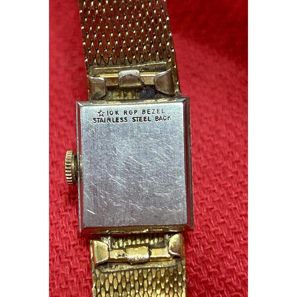 Vintage Tissot 10Kt RGP Bezel Tank Style TH-1282 1330829 READ - Picture 13 of 16